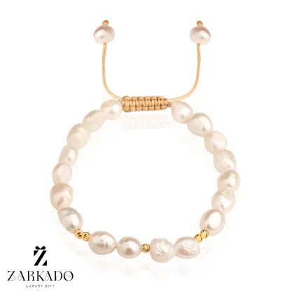 دستبند مروارید پرورشی و گوی البرنادو طرح 10