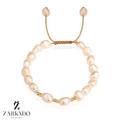 دستبند مروارید پرورشی و گوی البرنادو طرح 9