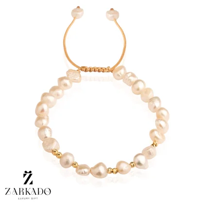 دستبند مروارید پرورشی و گوی البرنادو طرح 8