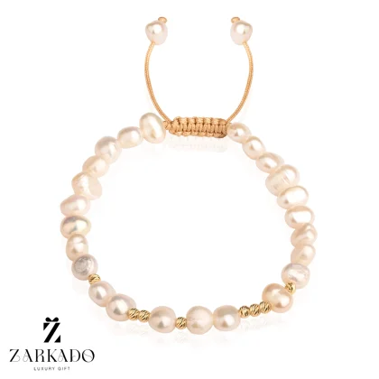 دستبند مروارید پرورشی و گوی البرنادو طرح 7