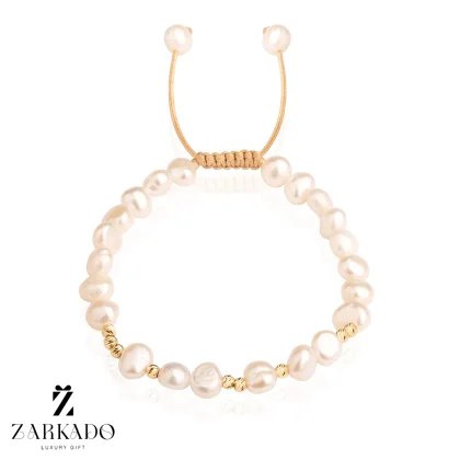 دستبند مروارید پرورشی و گوی البرنادو طرح 6