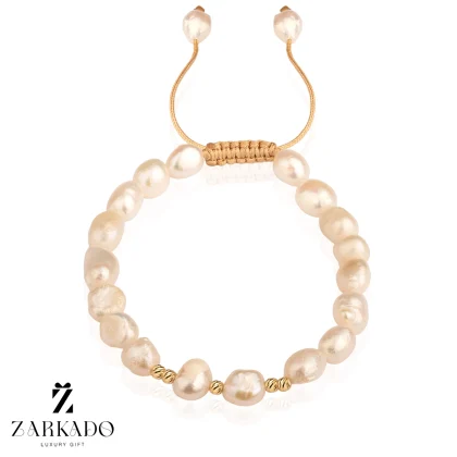 دستبند مروارید پرورشی و گوی البرنادو طرح 5