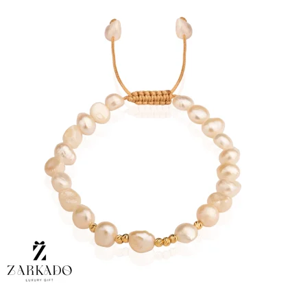 دستبند مروارید پرورشی و گوی البرنادو طرح 4