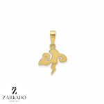 پلاک طلا طرح ابر و رعد کد P7090