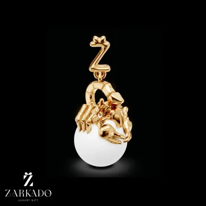 پلاک ماه تولد آبان طلا و مروارید