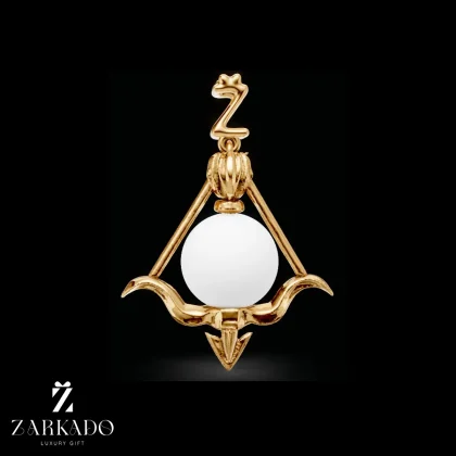 پلاک ماه تولد آذر طلا و مروارید