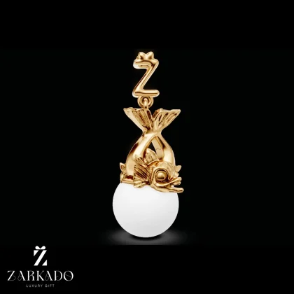 پلاک ماه تولد اسفند طلا و مروارید