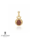 پلاک طلا طرح انار لیزری سواروسکی