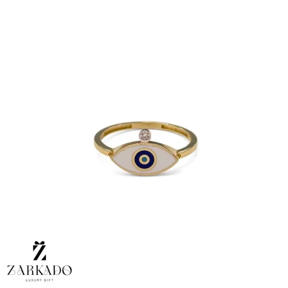 انگشتر طلا طرح چشم با نگین