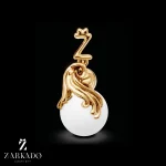 پلاک ماه تولد بهمن طلا و مروارید