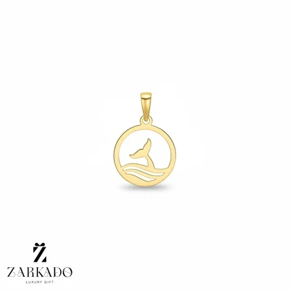 پلاک طلا لیزری سبک طرح دم وال و ساحل