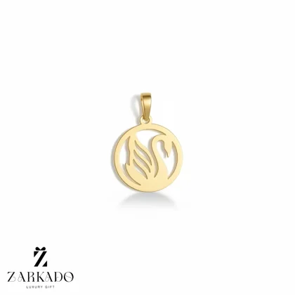 پلاک طلا لیزری سبک طرح دریاچه قو