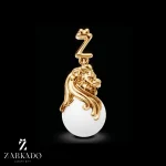 پلاک ماه تولد مرداد طلا و مروارید