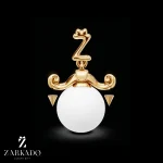 پلاک ماه تولد مهر طلا و مروارید