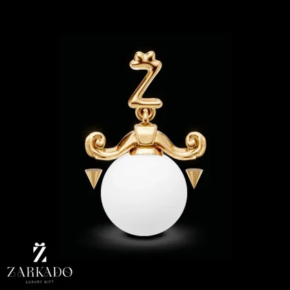 پلاک ماه تولد مهر طلا و مروارید