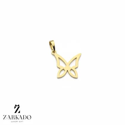 پلاک طلا لیزری سبک طرح پروانه ساده