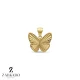 پلاک طلا پروانه گلوا