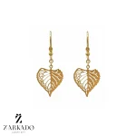 گوشواره آویز عصایی طلا طرح برگ کد E11670