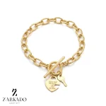 دستبند تیفانی طرح قلب و کلید با قفل T