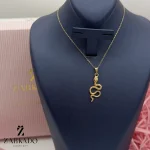 پلاک طلا طرح مار