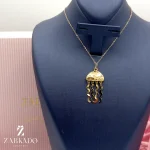 پلاک طلا طرح عروس دریایی jellyfish سایز بزرگ