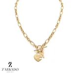 گردنبند تیفانی طرح قلب و کلید با قفل T