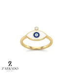 انگشتر طلا طرح چشم با نگین