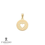 پلاک لیزری طلا طرح قلب نقطه چین