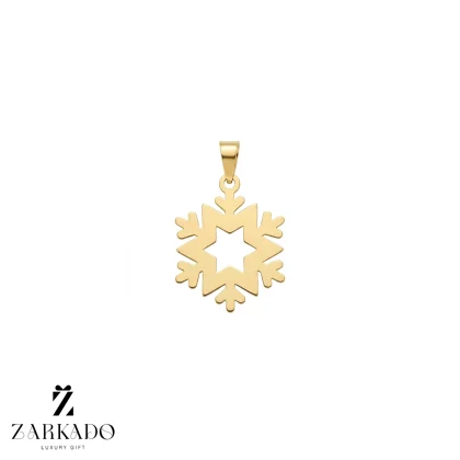 پلاک لیزری طلا طرح دونه برف