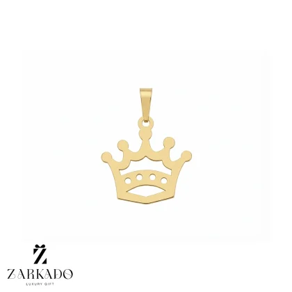 پلاک لیزری طلا طرح تاج پادشاهی