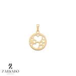 پلاک لیزری طلا طرح دایره قلب قلبی