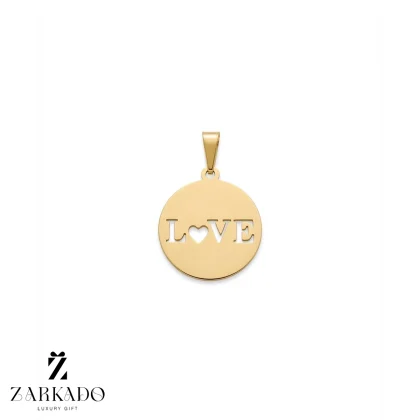پلاک لیزری طلا طرح LOVE