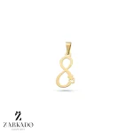 پلاک لیزری طلا طرح بینهایت و قلب