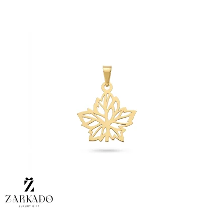 پلاک لیزری طلا طرح برگ پاییزی