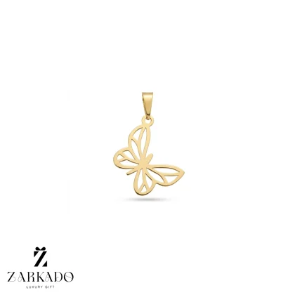 پلاک لیزری طلا طرح پروانه کد 2