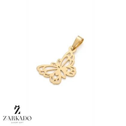 پلاک لیزری طلا طرح پروانه کد 1