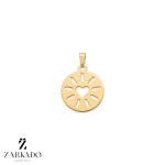 پلاک لیزری طلا طرح قلب خورشیدی