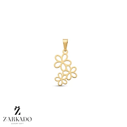 پلاک لیزری طلا طرح سه گل