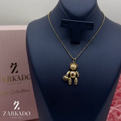 پلاک طلا طرح خرگوش مفصل دار با کیف