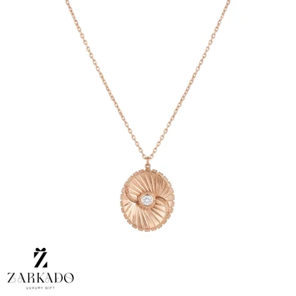 گردنبند طلا طرح یین یانگ نگین دار