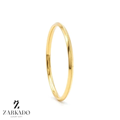 النگو طلا بچگانه آینه ای و وسط تراش زرد