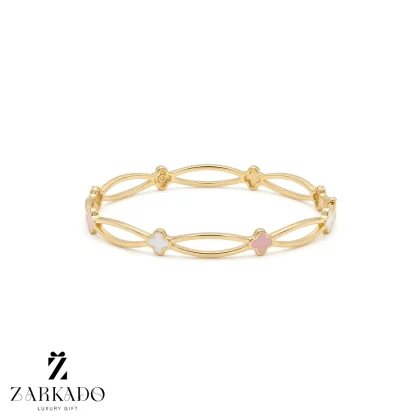 النگو طلا کودک طرح ون کلیف میناکاری