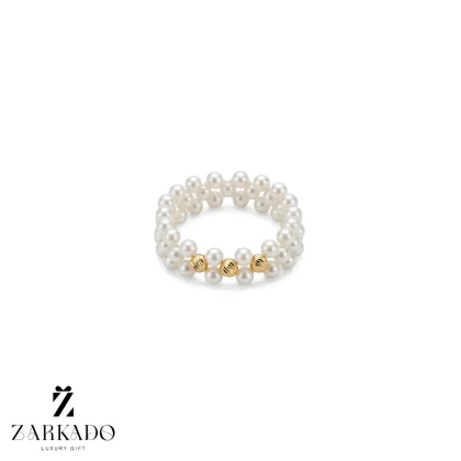 انگشتر مرواریدی طرح رولکس و 3 عدد گوی طلا