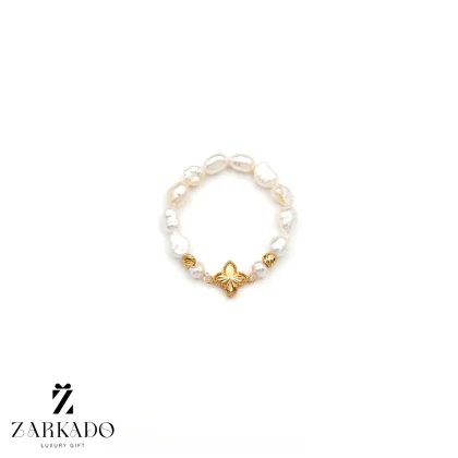 انگشتر مروارید پرورشی سفید رابرت کوئین طلا