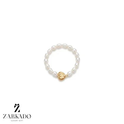 انگشتر مروارید پرورشی رزگلد باقلب