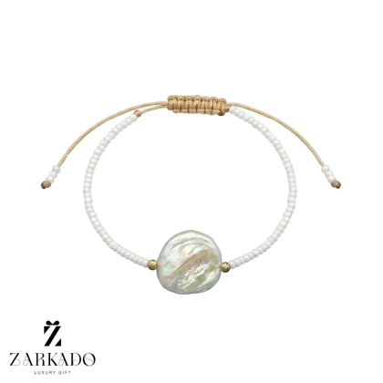 دستبند طلا باروک تک دایره ای و میوکی با گوی البرنادو