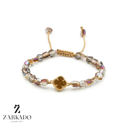 دستبند سنگ و پلاک ون کلیف چشم ببر