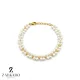 دستبند مروارید دو لاین و گوی طلا