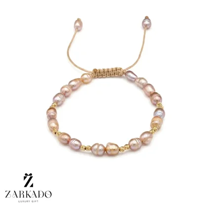 دستبند مروارید پرورشی زرگلد و گوی طلا