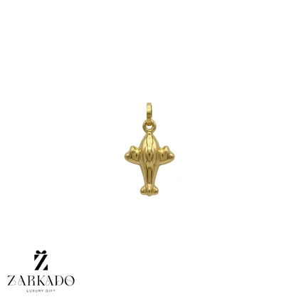 پلاک طلا طرح هواپیما پفکی